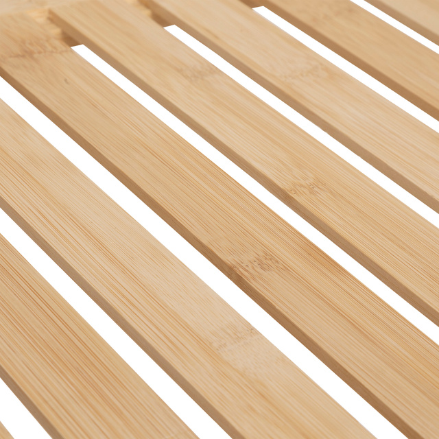 Raft din bambus cu coș pentru rufe TIDY BOX, 72 x 33 x 109 cm