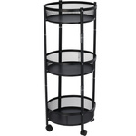 Carucior de bucatarie pliabil pe roti, 3 etaje