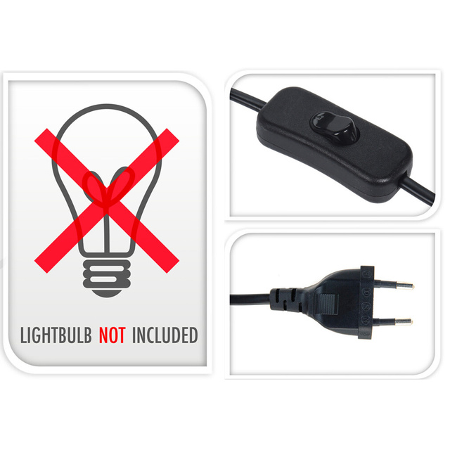 Lampa de masa cu baza din sticla, 24 cm