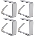 Cleme pentru fata de masa, otel inoxidabil, 4 buc.