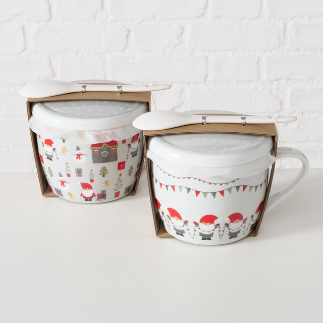 Cana jumbo de Crăciun cu capac și linguriță MONTI, 600 ml