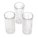 Set 3 pahare cu model, 380 ml