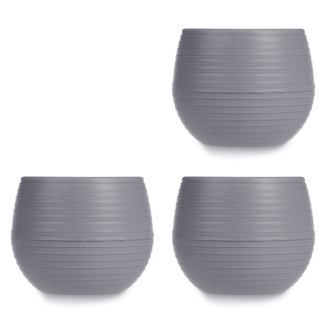 Ghivece de flori cu auto-udare, plastic, 3 buc, Ø 6 cm