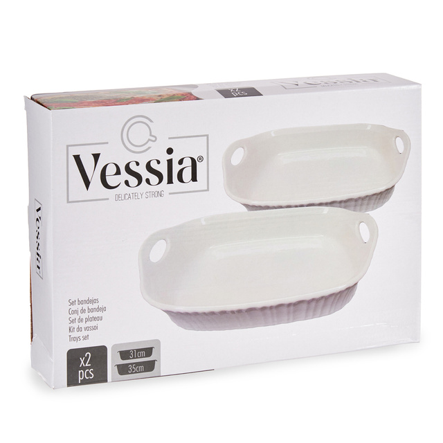 Set 2 vase din porțelan pentru copt