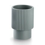 Pahar pentru periute din polirasina cu striatii STRIPES, Ø 8 cm