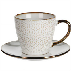 Cana pentru cafea sau ceai cu farfurioară DUNE, 210 ml