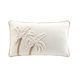 Pernă decorativă din bumbac cu palmier tufted, 30 x 50 cm