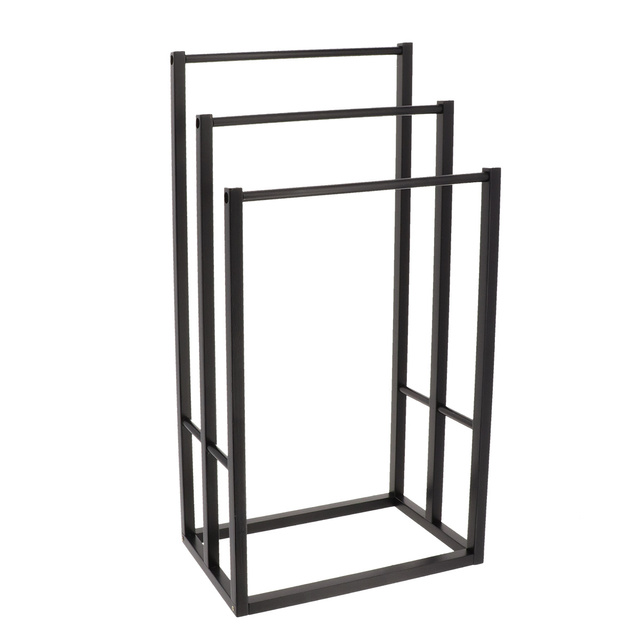 Suport pentru prosoape cu trei brațe TENA, din bambus, 42 x 24 x 82 cm