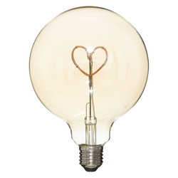 Bec decorativ HEART, LED, G125