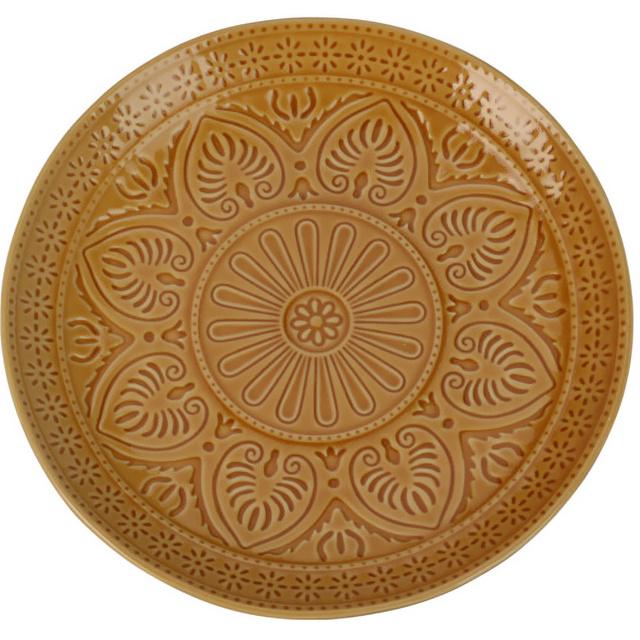 Placa ceramica cu model canelat, Ø 26,5 cm