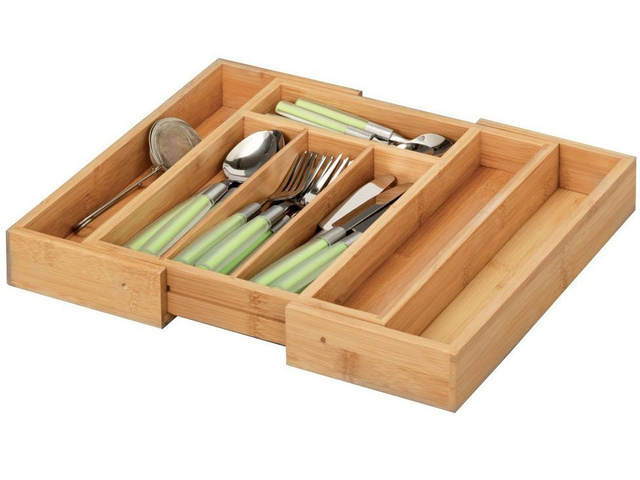 Container extensibil pentru tacâmuri, inserție pentru sertar, 29 - 40 x 33 x 5 cm, ZELLER