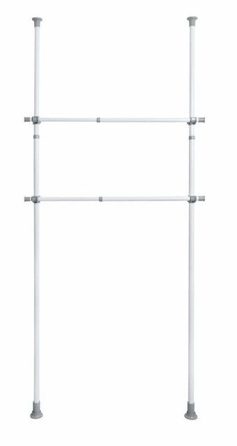 Șină de garderobă, șină de îmbrăcăminte HERKULES 2 bucăți, 75-120 cm, WENKO