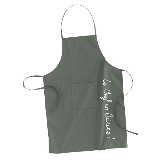 Șorț de bucatarie cu buzunar, kaki, 60 x 84 cm