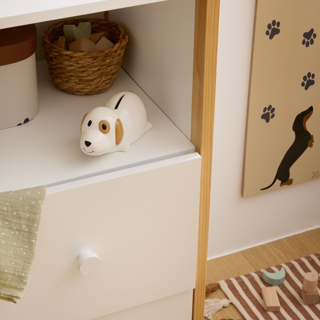 Cufărul de economii cățel SCOTT, 15 x 8 x 7 cm