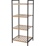 Raft baie, 4 niveluri, bambus, organizator pentru baie