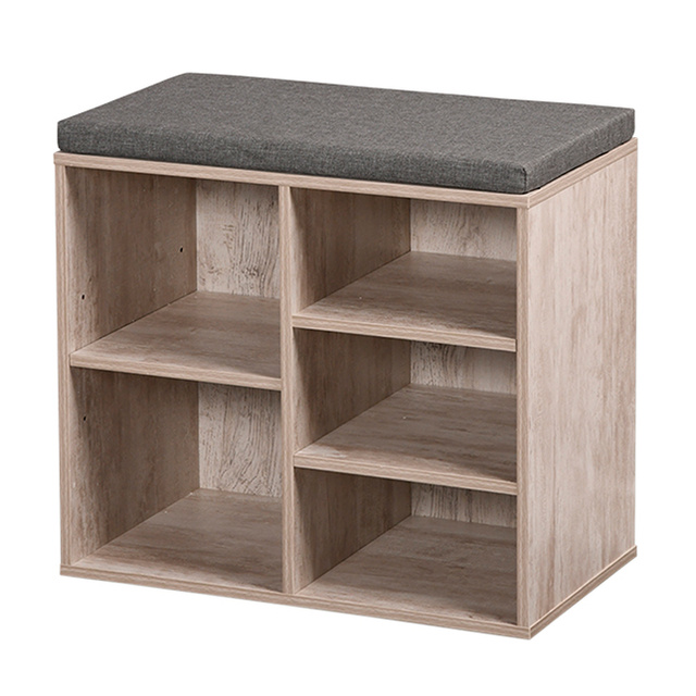 Dulap pantofi cu scaun, 5 compartimente, MDF, Kesper