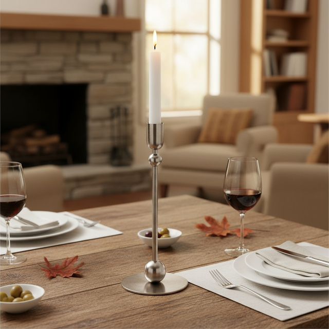 Candelabru decorativ, metal, 23 cm