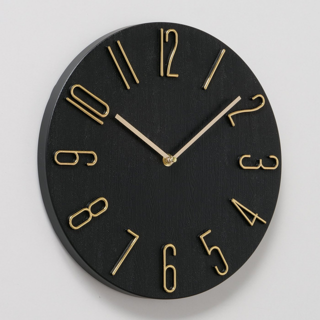 Ceas loft Tempo, 30 cm, negru