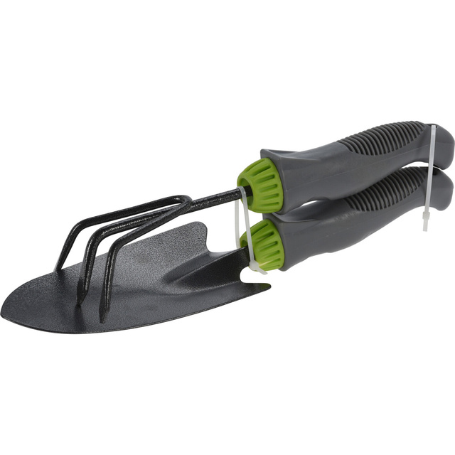 Unelte metalice de grădinărit: lopata si grebla