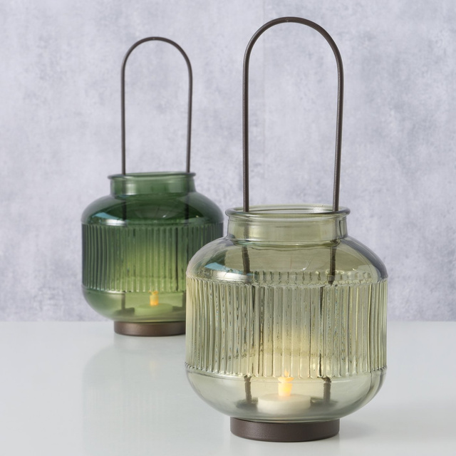 Suport pentru lumânări din sticlă ZENOR, 29 cm