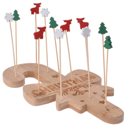 Tavă pentru servirea frigăruilor cu scobitori, motiv sărbătoresc