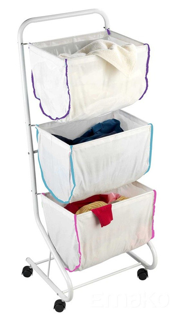 Coș de rufe ESCALA - cărucior, 3 niveluri, WENKO