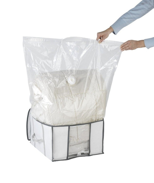 Husă pentru lenjerie de pat, haine SOFT + sac vacuum, dimensiune S, WENKO