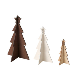 Brad decorative din placaj KARL, 12-25 cm, 3 buc.