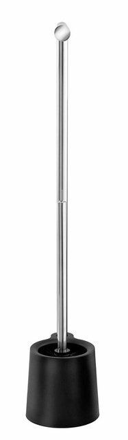 Set  suport pentru role de toaletă cu suport si perie de toaletă, negru, AVOLA WENKO