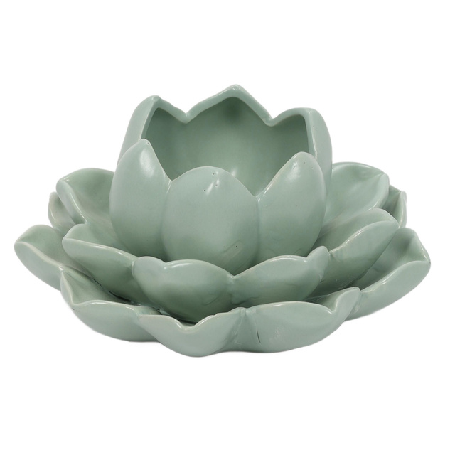 Suport pentru canapea floare de lotus din porțelan, 12,5 x 13 x 6,5 cm