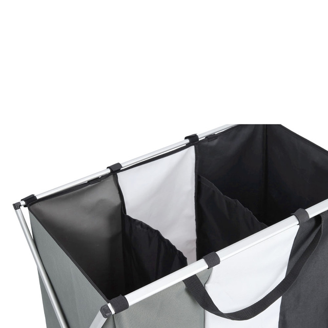 Cos de rufe pliabil cu 3 compartimente, 63 x 38 x 57 cm