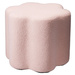 Puf floare YORE, tapițerie miel, 34 x 34 x 29 cm, roz