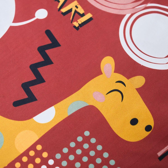 Lenjerie de pat din bumbac, pentru copii Zoo, 140 x 200 cm