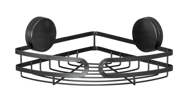 PAVIA Static-Loc raft de colt de dus, negru, Wenko