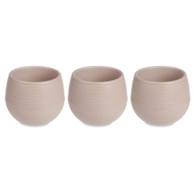 Ghivece de flori cu auto-udare, plastic, 3 buc, Ø 6 cm