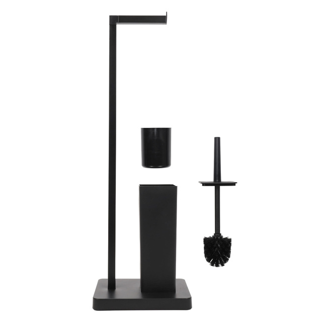 Suport pentru hârtie igienică cu perie de toaletă BALVO