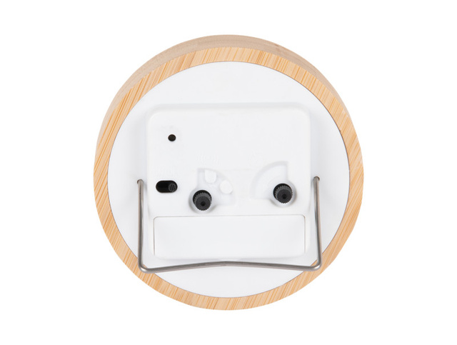Ceas deșteptător cu carcasă de bambus NEAT, Ø 10 cm