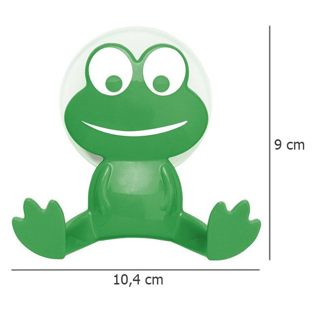 Cârlig universal FROG cu ventuză, suport, WENKO, verde
