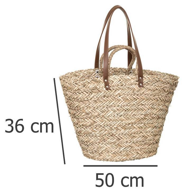 Geantă de cumpărături pentru femei cu mânere, SHOPPING,din iarbă de mare