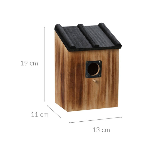 Casuta pentru păsări, din lemn, 19 cm