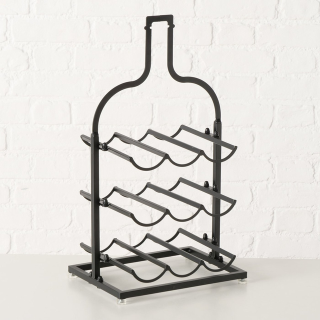 Suport metalic pentru vin în formă de sticlă BOTELLA, înălțime 54,5 cm