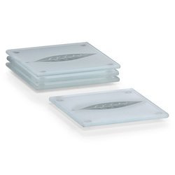 Suport pentru pahar, suport din sticlă - 4 bucăți în set, ZELLER