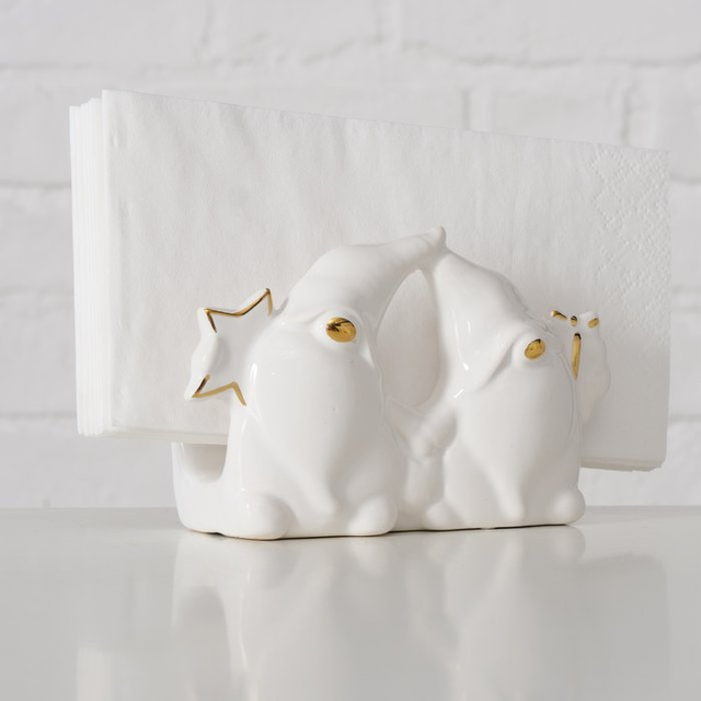 Suport de servetele ceramic cu gnomi MADDY