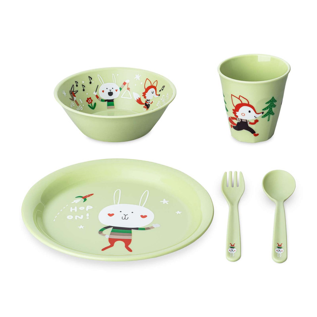 Set veselă pentru copii HOP ON AT HOME, 4 piese, KOZIOL