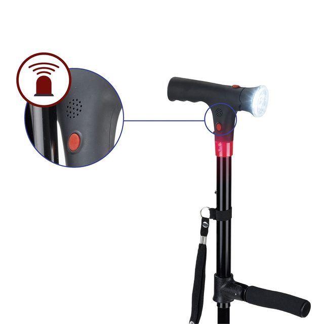 Baston multifuncțional cu funcție și stabilizare LED