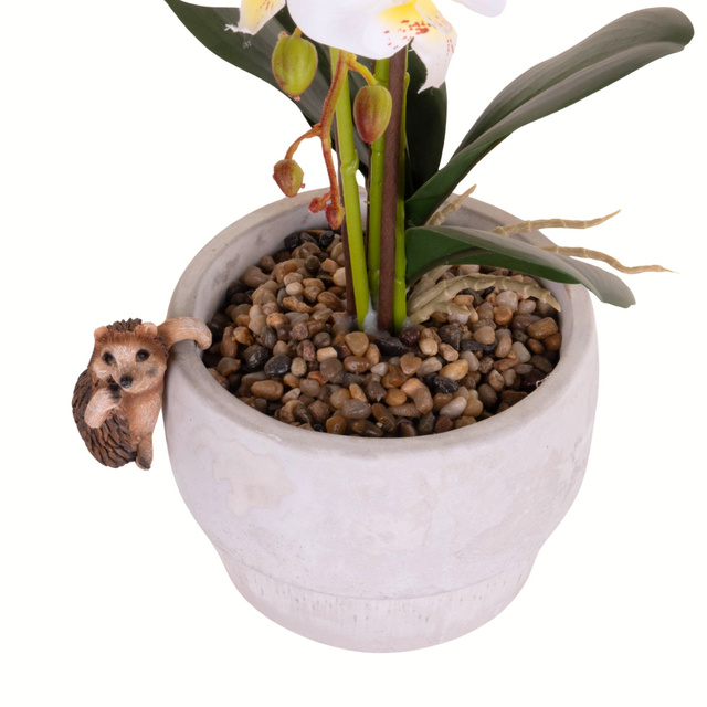 Coroană pentru ghiveci Animal vesel, polyresin, 9 x 4,5 x 8 cm