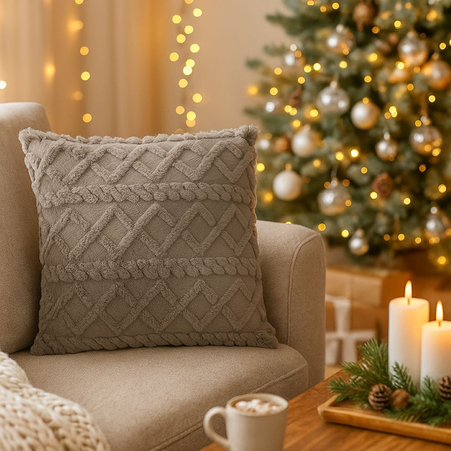 Pernă decorativă 45 x 45 cm, gri