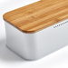 Cutie pentru pastrarea painii, capac de lemn, Zeller, 31 x 18 x 13 cm, Alb