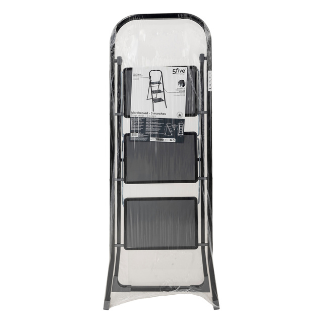 Scară metalică cu 3 trepte, 73,5 × 105,3 cm