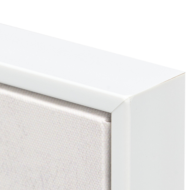 Tablou în ramă albă SOLARA cu motiv de cercuri, 40 x 70 cm